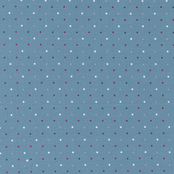 Old Glory Magic Dots in Sky by Lella Boutique for Moda continuous cuts of Quilter's Cotton Fabric