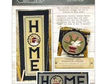 Baner powitalny z centralnym okręgiem, wełniane maty, blok miesiąca, wzory kołder