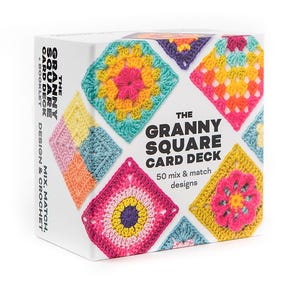 de Grandma Square Card Deck Boxed Set van 50 haakpatronen van Claire Montgomerie