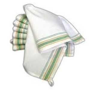 Retro Striped Dish Towels 18 x 28 inches set of 3 Aunt Martha&#39;s 100% Cotton 130 thread count