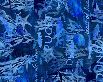 Border print from the Western Washington Shop Hop 2026 collection by In The Beginning Fabrics continuous cuts of Quilter's Cotton Fabric