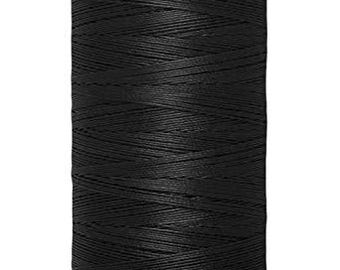 Schwarz Gutermann 5201 100% mercerisierte Baumwolle 40 Gewicht gewachste Hand Quilting Thread 220 Yard Spule