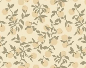 Apples in Light Sage from Primrose & Parsley by Poppie Cotton continuous cuts of Quilter's Cotton. Spools 'n Stitches Shop Hop Fall 2026
