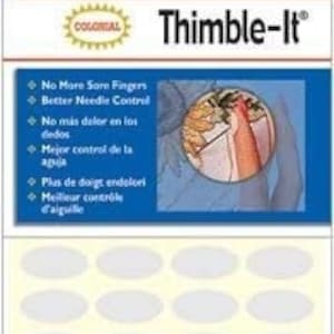 Thimble-It 64 natural feeling self adhesive finger pads by Colonial Needle Co