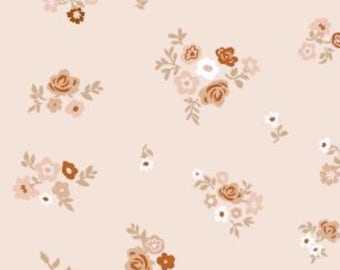 Briar Rose in Beige from Primrose & Parsley by Poppie Cotton continuous cuts of Quilter's Cotton. Spools 'n Stitches Shop Hop Fall 2026