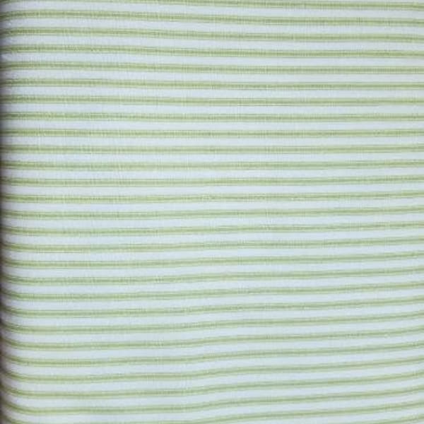 Ellie Classic Ticking Stripe in Green by Brenda Riddle Designs for Moda continuous cuts of Quilter's Cotton Fabric