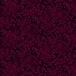 May include: A seamless pattern featuring a deep burgundy background with a repeating design of small, stylized leaves. The leaves are a lighter shade of burgundy, creating a subtle contrast and a sense of depth. The overall effect is elegant and organic.