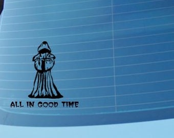 Tales from the Crypt Vinyl Decal Sticker, all in good time decal, crypt keeper decal, laptop sticker, water bottle sticker,car sticker decal