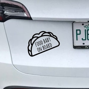 Food baby on board Vinyl Decal Sticker, baby on board decal, funny baby decal, laptop sticker, car sticker decal, baby on board sticker