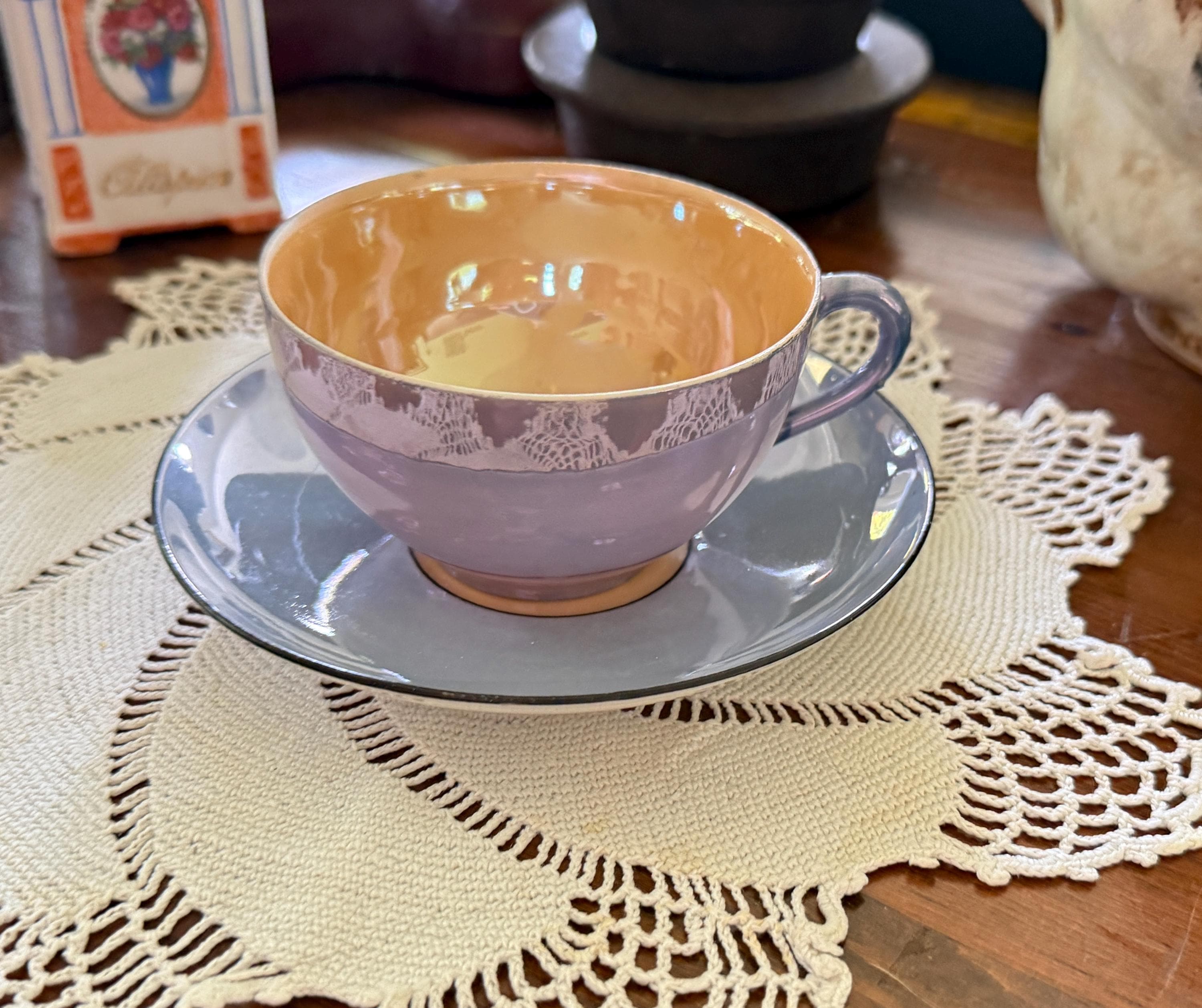 チェコのティーフオーツーのセット Lusterware Tea Set Czechoslovakia - Etsy