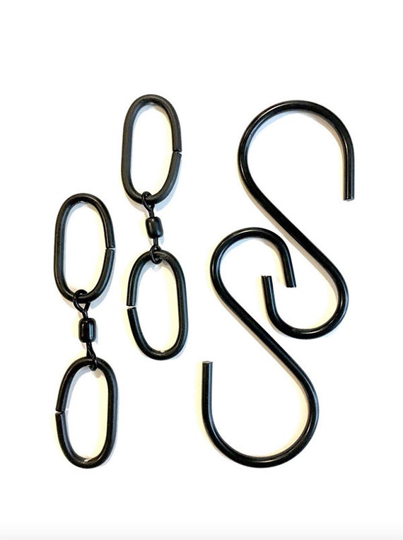 Swivel Plant Hanger Extensions 2 S Hooks 2 Swivels to Freely Turn Plants  Mobiles Bird Feeders Hanging Baskets or Other Decorations Black 