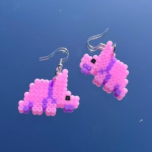 Mystery triceratops Perler fuse bead earrings