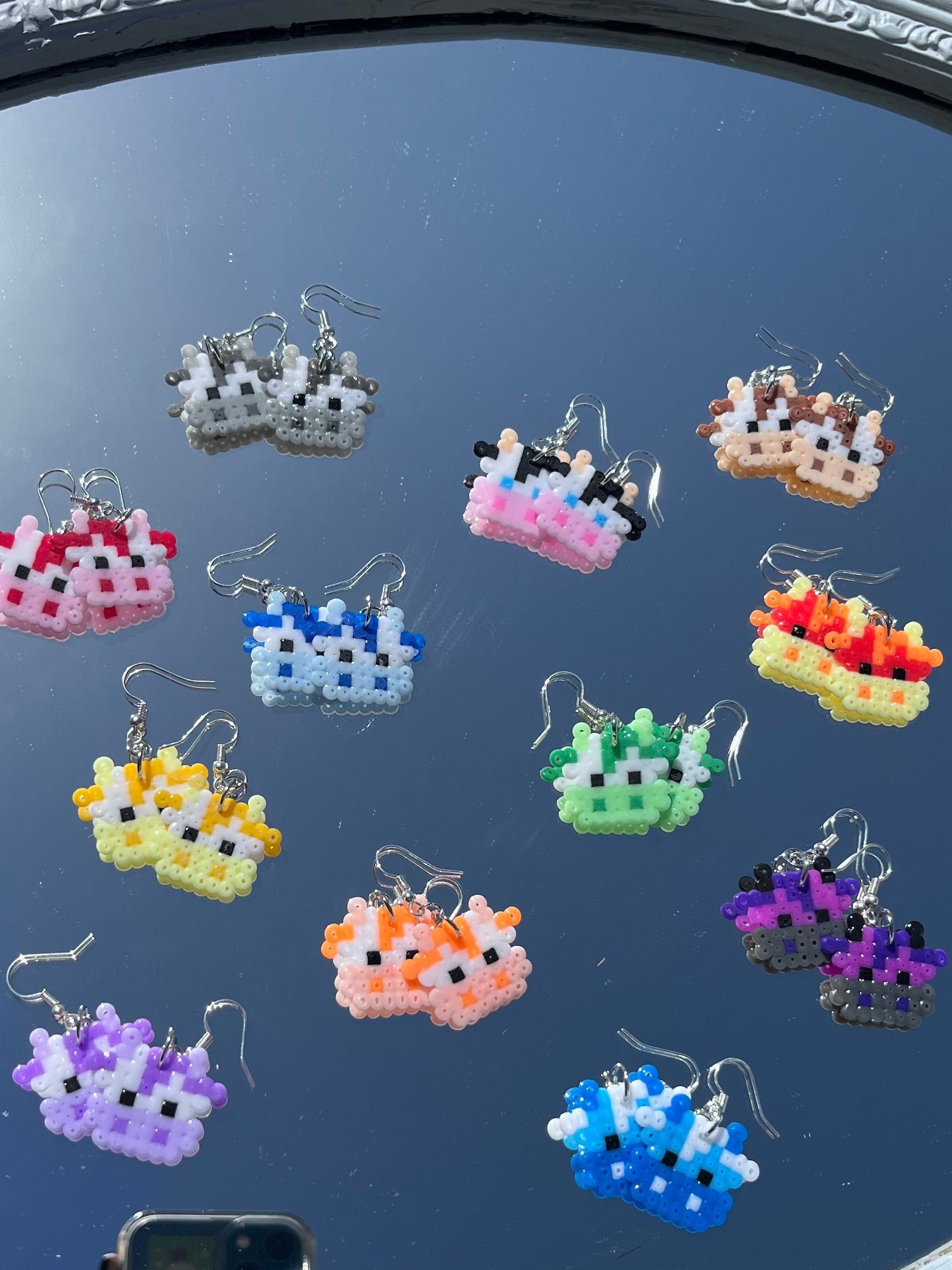 Perler Bead Cow Earrings Etsy