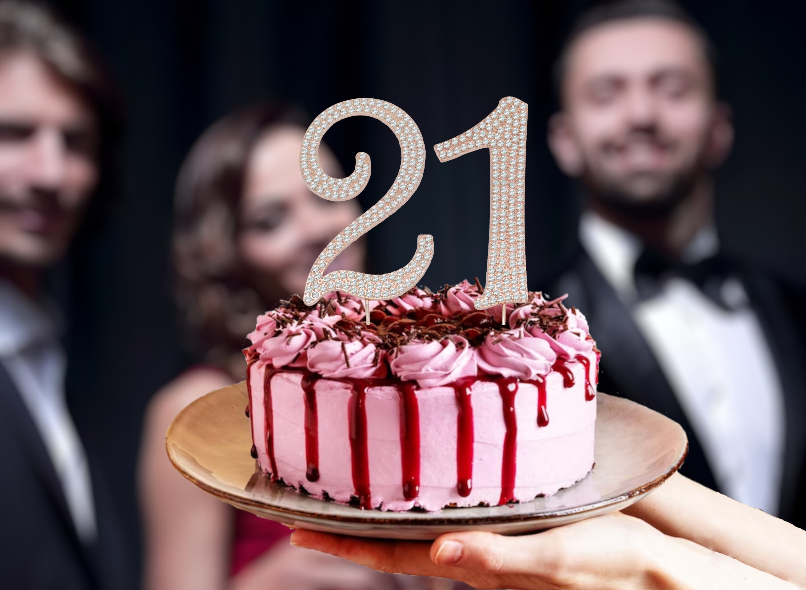 Masterizzazione di candele di compleanno numero 21 Foto stock