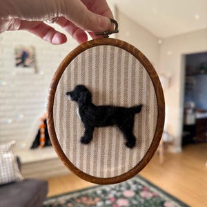 Custom Felt Needle Dog: Personalized Pet Portrait Embroidery