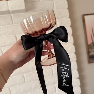 Étiquette de lieu avec noeud en ruban Étiquette cadeau personnalisée Étiquette pour boisson pour fête de mariage
