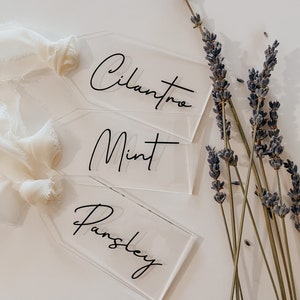 Clear Reusable Acrylic 2x3 Gift Tag Name Tags for Weddings Parties Gifts
