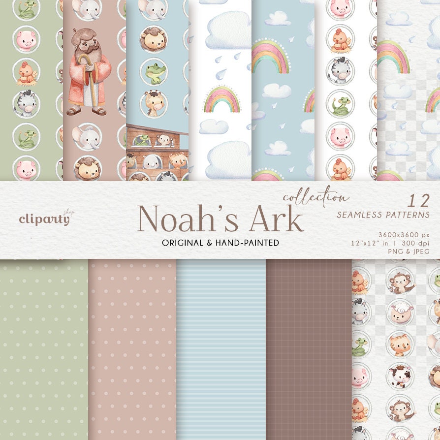 Debbie Kingston Baker Noah's Ark 水彩　絵画 Debbie Kingston Baker Noah's Ark Signed Large White Frame