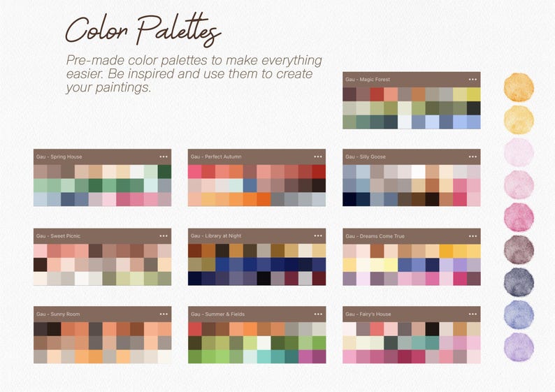 Watercolor Brushes for Procreate, Digital Painting Tools for Ipad