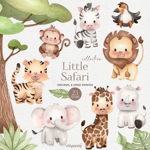 Safari animals clipart, Safari baby shower, Safari Nursery decor, Safari invitation clipart, Jungle animals clipart, Printable Wall Art