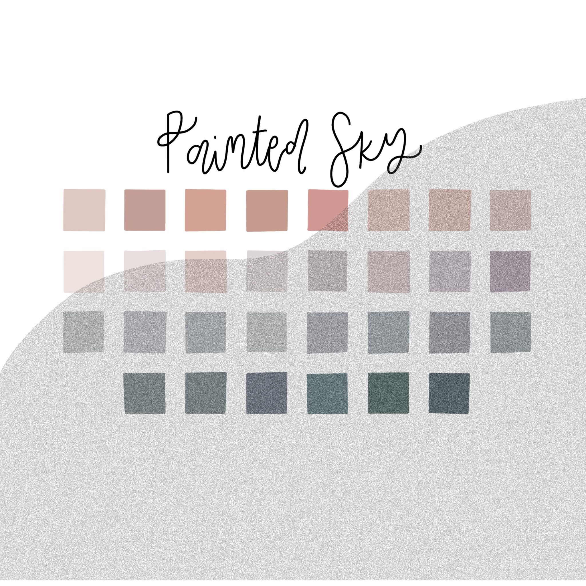 Painted Sky Color Palette Etsy