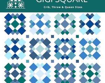Gigi Square Quilt Pattern PRINTED