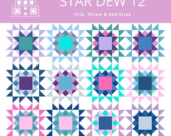 Star Dew 12" Quilt Pattern PRINTED