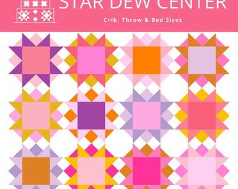 Star Dew Center Quilt Pattern PRINTED