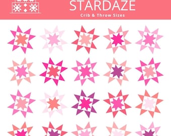 Sawtooth Stardaze Quilt Pattern PRINTED
