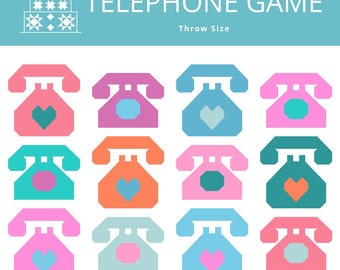 Telephone Game Quilt Pattern PRINTED