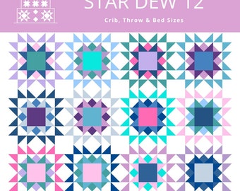 Star Dew 12 Quilt Pattern PRINTED
