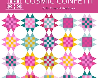 Cosmic Confetti Quilt Pattern PRINTED