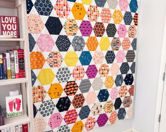 Hexie Prism Quilt Pattern PDF - Instant Download