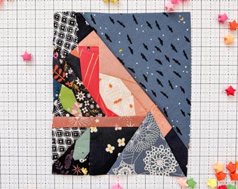 Bird on Branch FPP Block, PDF Pattern