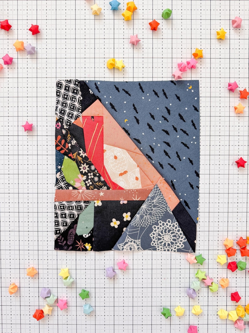 Scattered Patchwork Bird on Branch FPP Block, PDF Pattern - Etsy