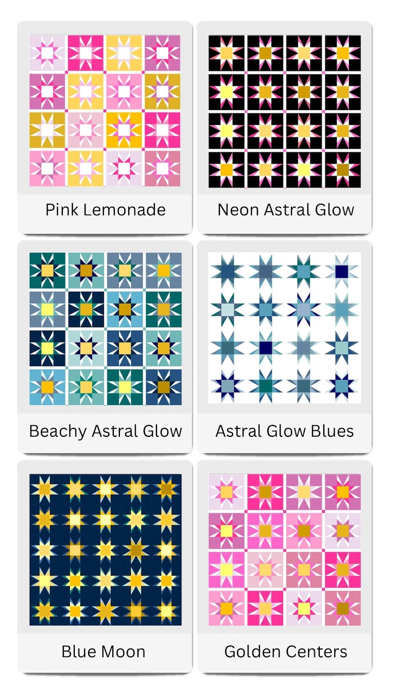 Astral Glow Quilt Pattern PDF - Instant Download - Etsy