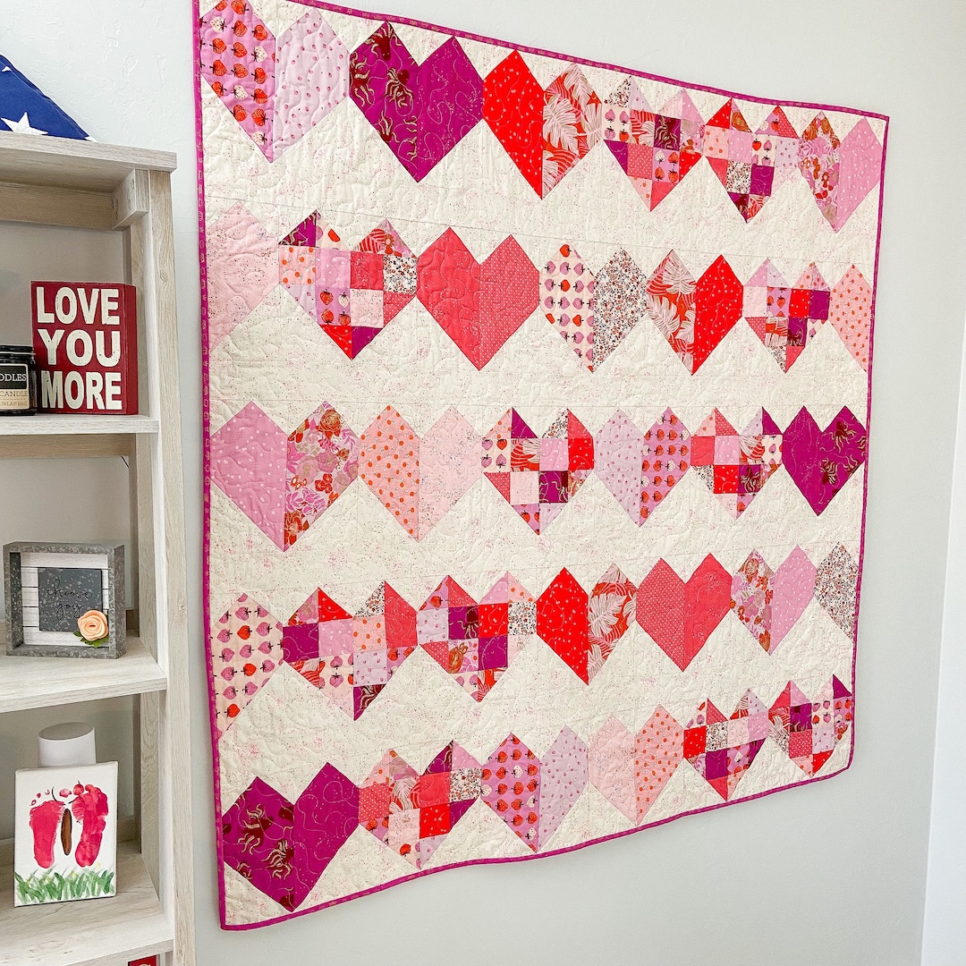 Heartstring Quilt Pattern Heart Chain Quilt Pattern PDF - Instant Download - Etsy