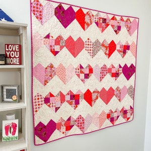Heart Chain Quilt Pattern PDF - Instant Download