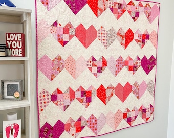Heart Chain Quilt Pattern PDF - Instant Download