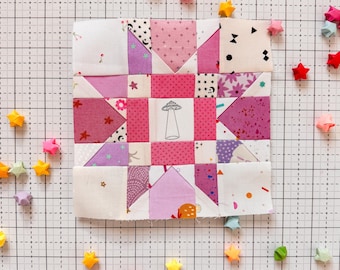 Maple Blossom FPP Quilt Block, PDF Pattern