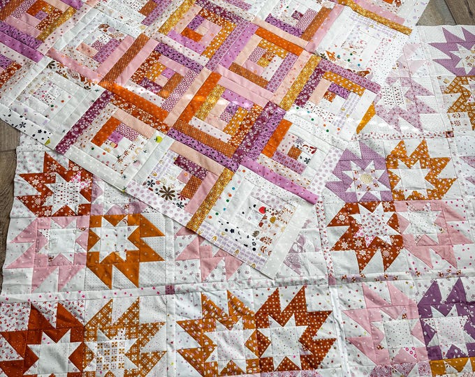 Featured listing image: BUNDLE - Ursa Stars & Ursa Cabin Quilt Patterns PDF - Instant Download