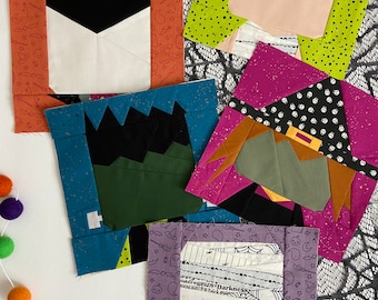 Halloween FPP Quilt Block Bundle - PDF