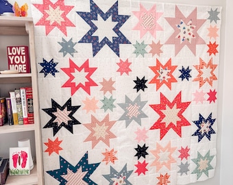 Star Splatter Quilt Pattern PDF - Instant Download