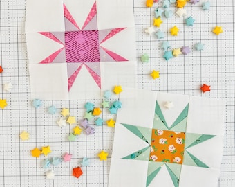 Astral Glow FPP Quilt Block, PDF Pattern