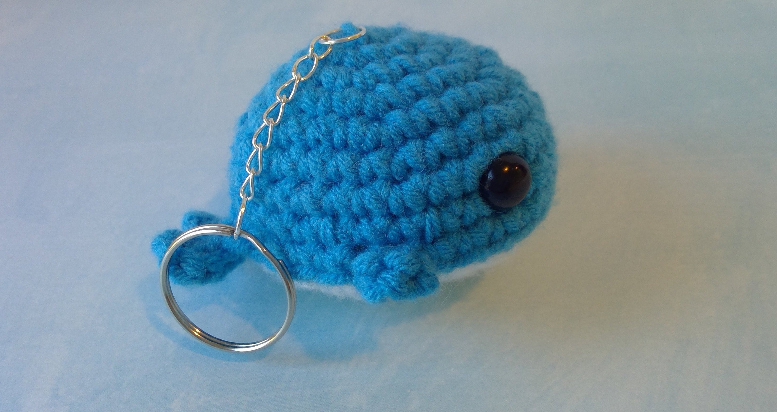 Crocheted Whale Keychain Etsy