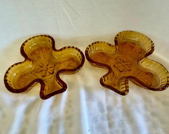 vintage Indiana Glass Co. Tiara sandwichpatroon kaart pak servies set van 2 (#4)