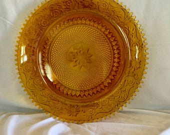 Indiana Glass Company Tiara Amber Sandwich platter