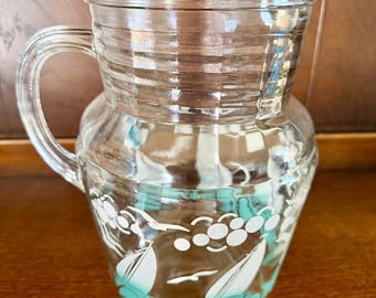 vintage 1950s Anchor Hocking glass pitcher