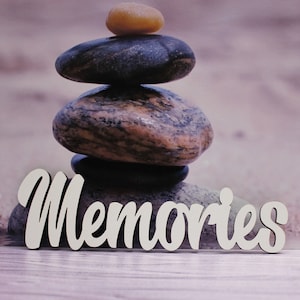 Lettering Memories made of wood in white optional with stand - sign wooden sign memories photo wall