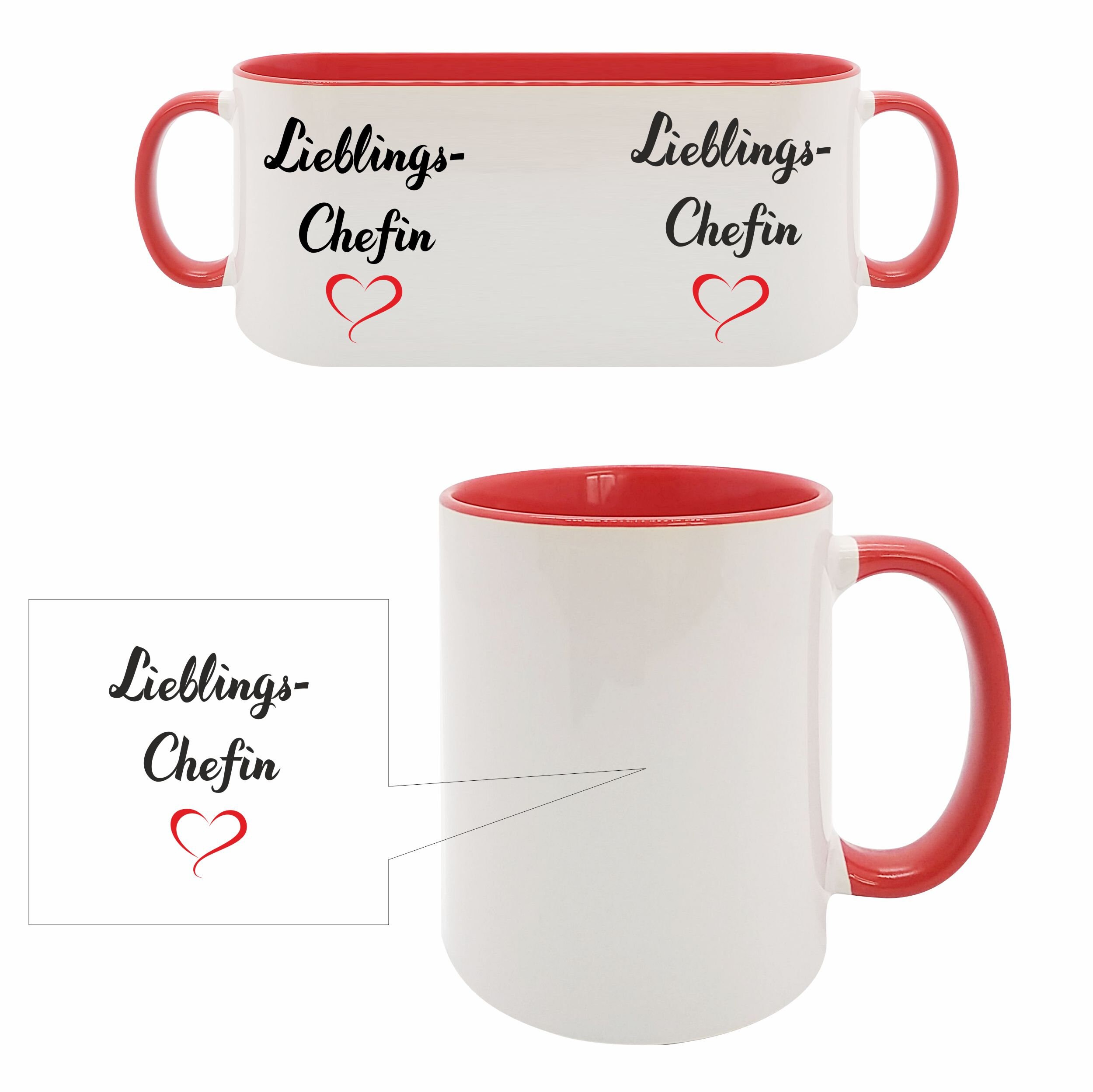 Jutebeutel „Chefin Mit Herz“ – 10 Liter, Baumwolle, Personalisiertes Geschenk